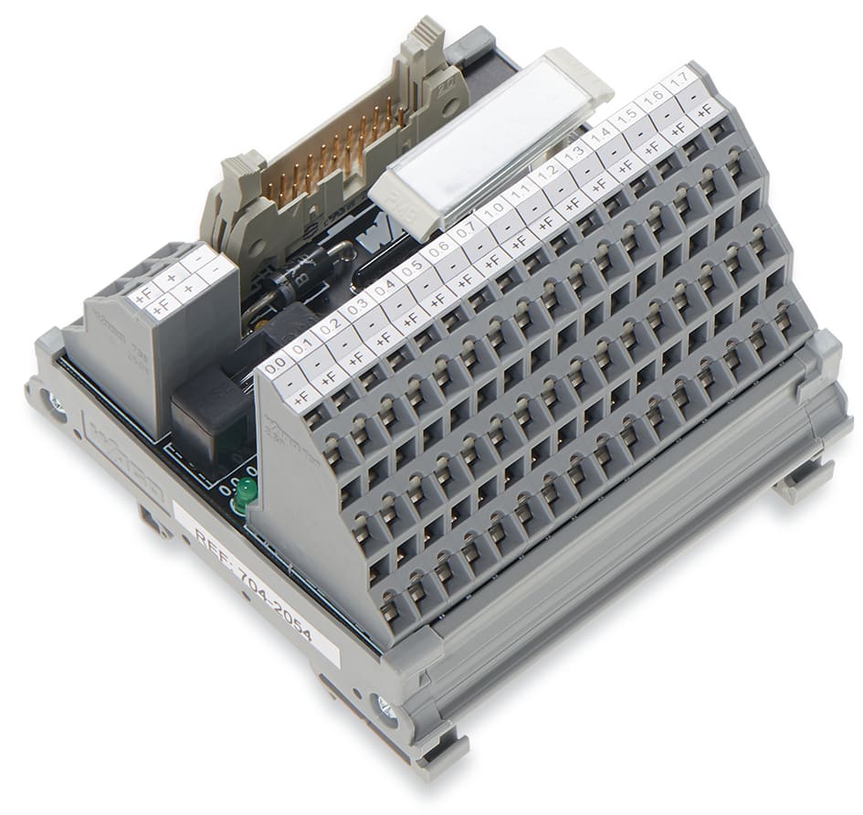 WAGO ELETTRONICA - Modulo interfaccia per cablaggio di sistema.Connettore a innesto secondo DIN 41651.Connettore maschio 704-2054