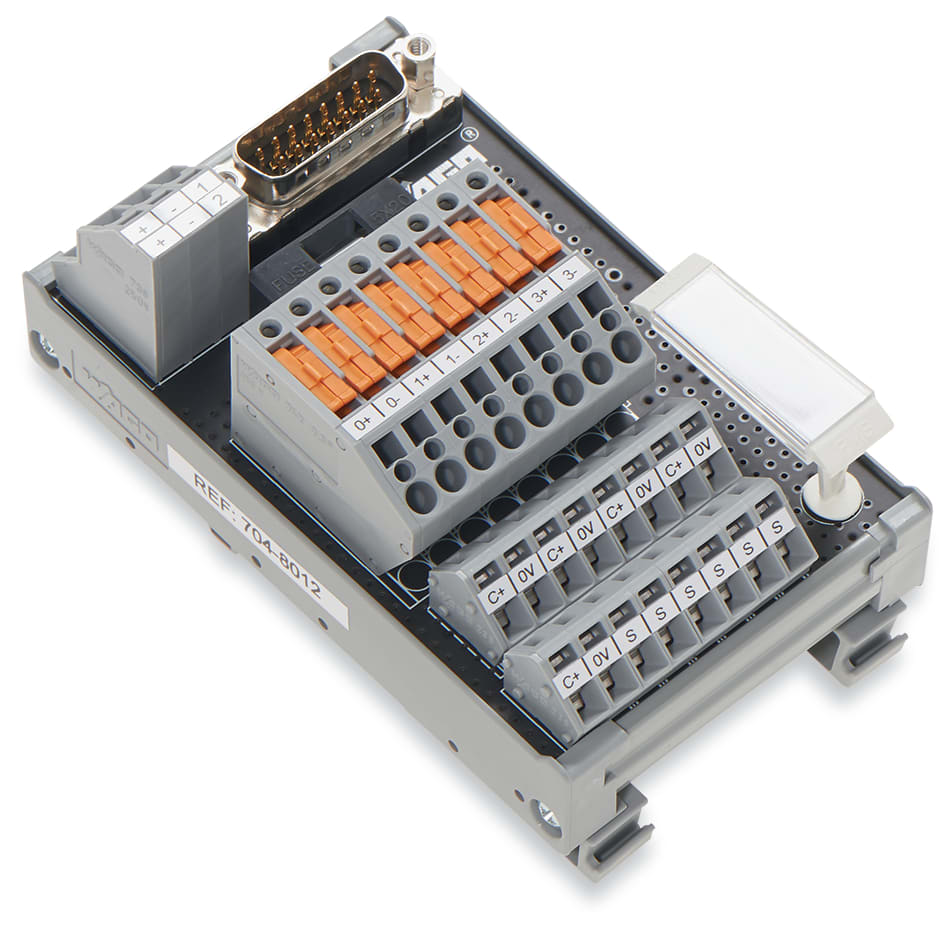 WAGO ELETTRONICA - Modulo interfaccia per cablaggio di sistema.con pin a saldare.Connettore maschio 704-8012