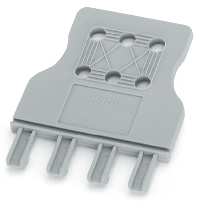 WAGO ELETTRONICA - Piastrina antistrappo.4 poli.per morsetti larghi 8 mm.grigio