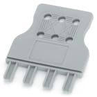 WAGO ELETTRONICA - Piastrina antistrappo.4 poli.per morsetti larghi 8 mm.grigio