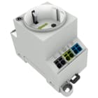 WAGO ELETTRONICA - Presa per armadio elettrico.per montaggio a vite e su guida DIN.per spina, tipo F, CEE 7/4 (Schuko).grigio chiaro