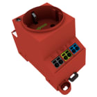 WAGO ELETTRONICA - Presa per armadio elettrico.per montaggio a vite e su guida DIN.per spina, tipo F, CEE 7/4 (Schuko).rosso