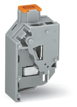 WAGO ELETTRONICA - Morsetto con fusibile per trasformatore.per fusibile 5 x 20 mm.Connessione CAGE CLAMP® per conduttori.grigio