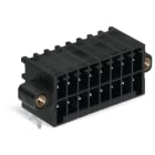 WAGO ELETTRONICA - Connettore maschio THR, 2 file.Pin a saldare 0,8 x 0,8 mm.angolato.nero