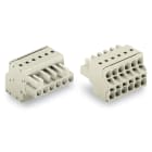WAGO ELETTRONICA - Connettore femmina per 2 conduttori.Push-in CAGE CLAMP®.2,5 mm².grigio chiaro