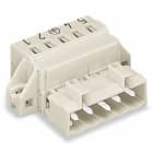 WAGO ELETTRONICA - Connettore maschio per 1 conduttore.CAGE CLAMP®.2,5 mm².grigio chiaro