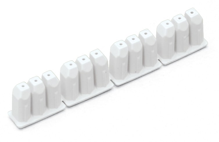 WAGO ELETTRONICA - Fermaisolante.0,08 - 0,2 mm² "r" (0,14 mm² "f").4 x 3 pezzi/striscia.bianco