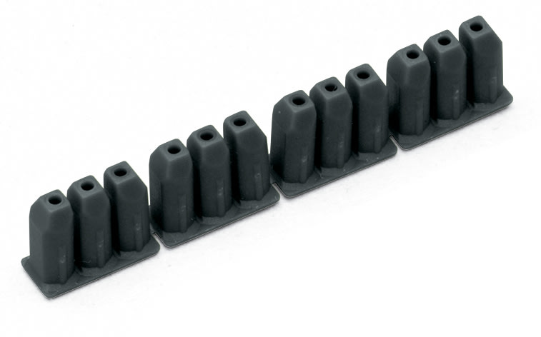 WAGO ELETTRONICA - Fermaisolante.0,25 - 0,5 mm² "r+f".4 x 3 pezzi/striscia.grigio scuro