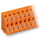 WAGO ELETTRONICA - Morsetto per circuito stampato a due piani.2,5 mm².Passo pin 7,62 mm.arancione