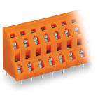 WAGO ELETTRONICA - Morsetto per circuito stampato a due piani.2,5 mm².Passo pin 7,62 mm.arancione