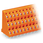 WAGO ELETTRONICA - Morsetto per circuito stampato a tre piani.2,5 mm².Passo pin 7,62 mm.arancione