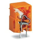 WAGO ELETTRONICA - Morsetto per circuito stampato sovrapponibile.pulsante.2,5 mm².arancione