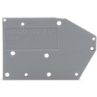 WAGO ELETTRONICA - Piastra terminale.tipo fissaggio a scatto.spessore 1,5 mm.grigio