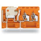 WAGO ELETTRONICA - Morsetto per circuito stampato per 2 conduttori sovrapponibile.con sezionatore a coltello.2,5 mm².arancione