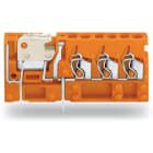 WAGO ELETTRONICA - Morsetto per circuito stampato per 3 conduttori sovrapponibile.con sezionatore a coltello.2,5 mm².arancione
