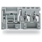 WAGO ELETTRONICA - Morsetto per circuito stampato per 2 conduttori sovrapponibile.con supporto per fusibile.2,5 mm².grigio