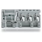 WAGO ELETTRONICA - Morsetto per circuito stampato per 3 conduttori sovrapponibile.con supporto per fusibile.2,5 mm².grigio