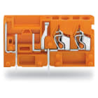 WAGO ELETTRONICA - Morsetto per circuito stampato per 2 conduttori sovrapponibile.con supporto per fusibile.2,5 mm².arancione