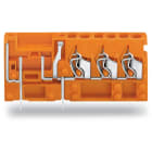 WAGO ELETTRONICA - Morsetto per circuito stampato per 3 conduttori sovrapponibile.con supporto per fusibile.2,5 mm².arancione