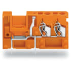 WAGO ELETTRONICA - Morsetto per circuito stampato per 2 conduttori sovrapponibile.con collegamento a ponte opzionale.2,5 mm².arancione 742-176