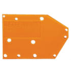 WAGO ELETTRONICA - Piastra terminale.tipo fissaggio a scatto.spessore 1,5 mm.arancione