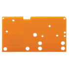 WAGO ELETTRONICA - Piastra terminale.tipo fissaggio a scatto.spessore 1,5 mm.arancione 742-650