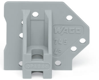 WAGO ELETTRONICA - Piastra terminale.con flangia.grigio 745-140