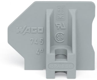 WAGO ELETTRONICA - Piastra terminale.con flangia.grigio