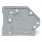 WAGO ELETTRONICA - Piastra terminale.tipo fissaggio a scatto.spessore 1,6 mm.grigio