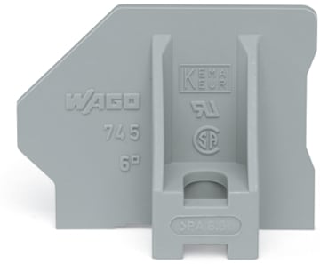WAGO ELETTRONICA - Piastra terminale.con flangia.grigio