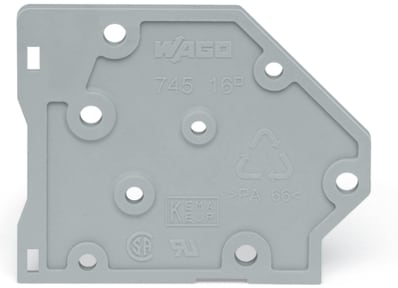 WAGO ELETTRONICA - Piastra terminale.grigio