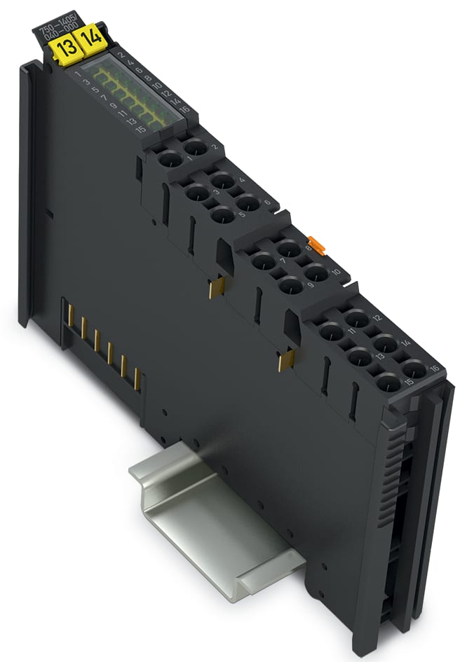 WAGO ELETTRONICA - Ingresso digitale a 16 canali.24 V DC.3 ms.grigio scuro