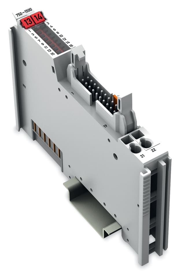 WAGO ELETTRONICA - Uscita digitale a 16 canali.24 V DC.0,5 A.grigio chiaro 750-1500