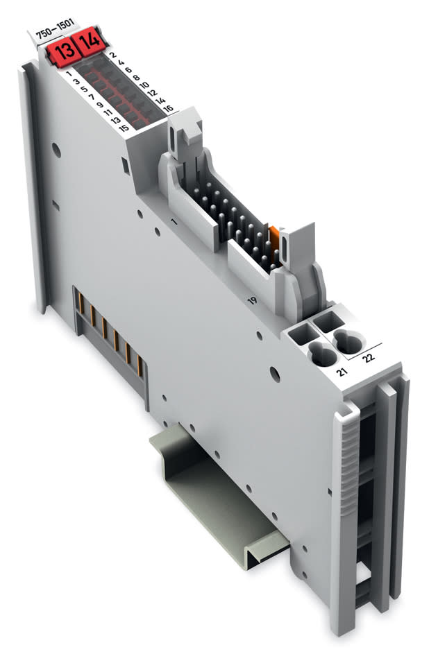 WAGO ELETTRONICA - Uscita digitale a 16 canali.24 V DC.0,5 A.grigio chiaro