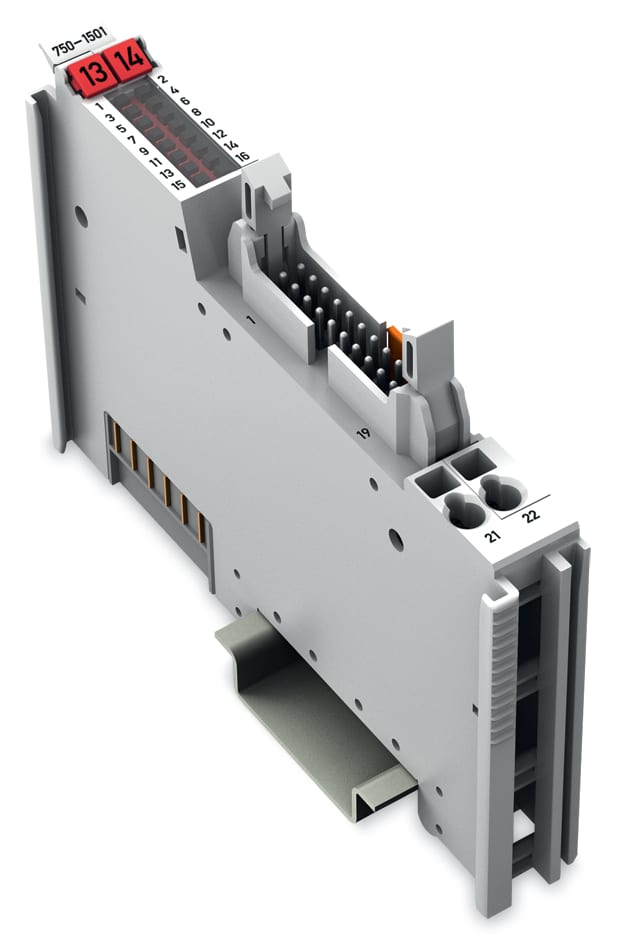 WAGO ELETTRONICA - Uscita digitale a 16 canali.24 V DC.0,5 A.grigio chiaro