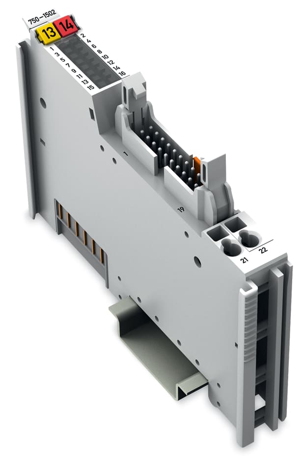 WAGO ELETTRONICA - Ingresso/uscita digitale a 8 canali.24 V DC.0,5 A.grigio chiaro