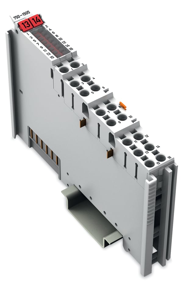 WAGO ELETTRONICA - Uscita digitale a 16 canali.24 V DC.0,5 A.grigio chiaro