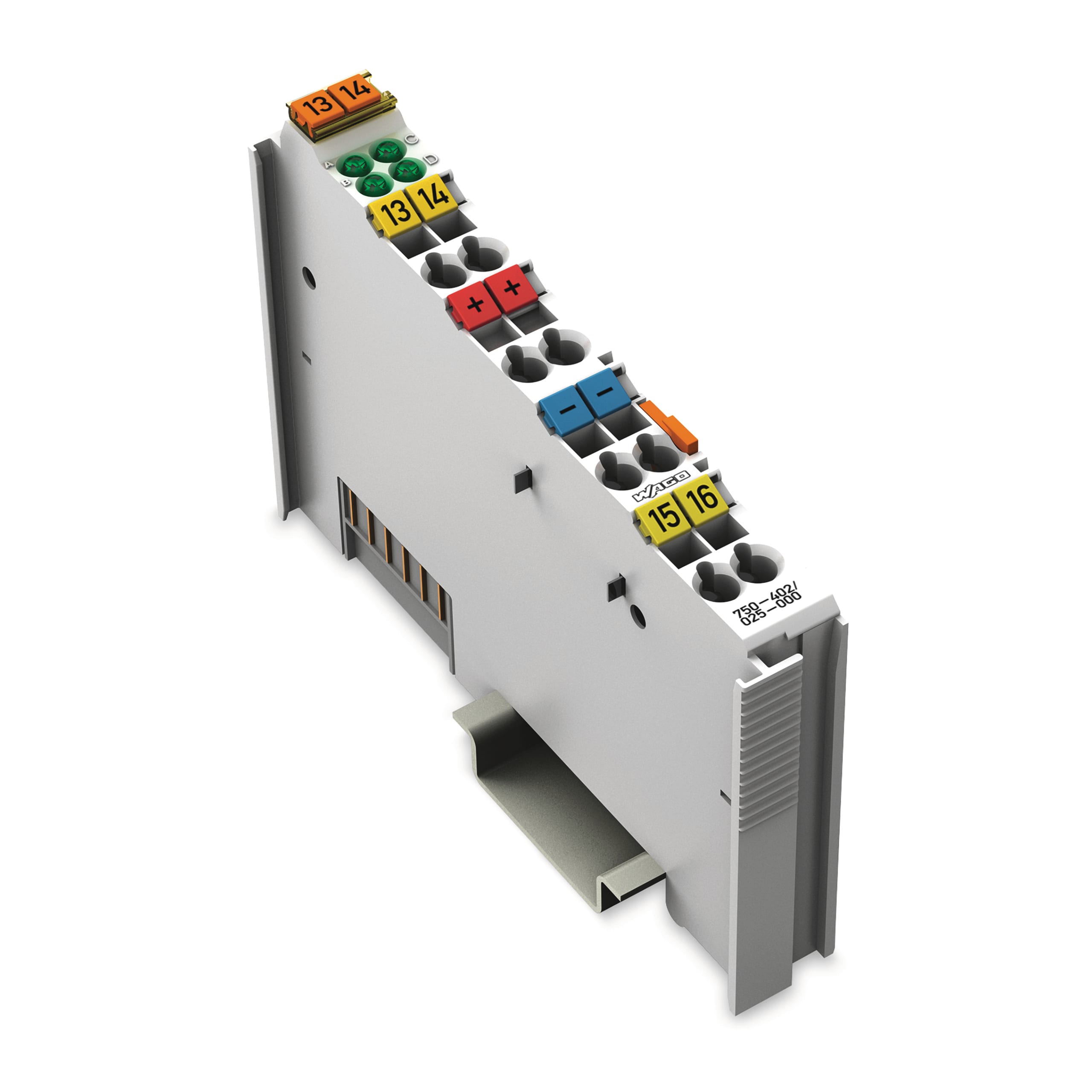 WAGO ELETTRONICA - Ingresso digitale a 4 canali.24 V DC.3 ms.grigio chiaro