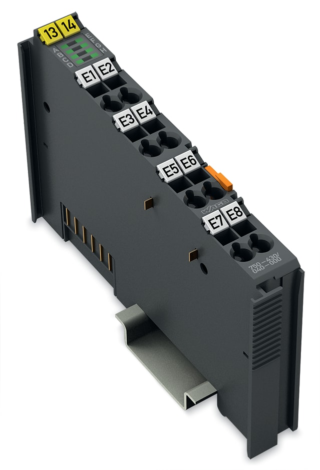 WAGO ELETTRONICA - Ingresso digitale a 8 canali.24 V DC.3 ms.grigio scuro