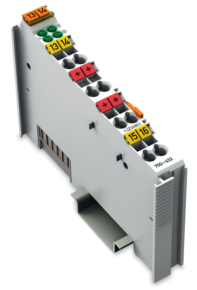 WAGO ELETTRONICA - Ingresso digitale a 4 canali.24 V DC.3 ms.grigio chiaro
