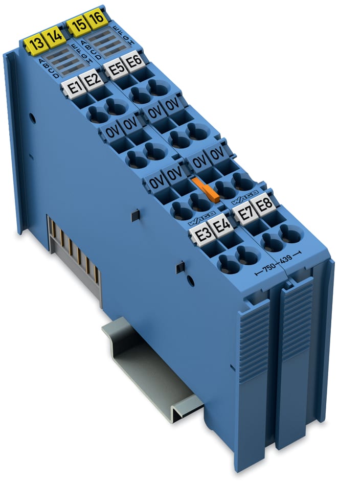WAGO ELETTRONICA - Ingresso digitale a 8 canali.NAMUR.Sicurezza intrinseca.blu