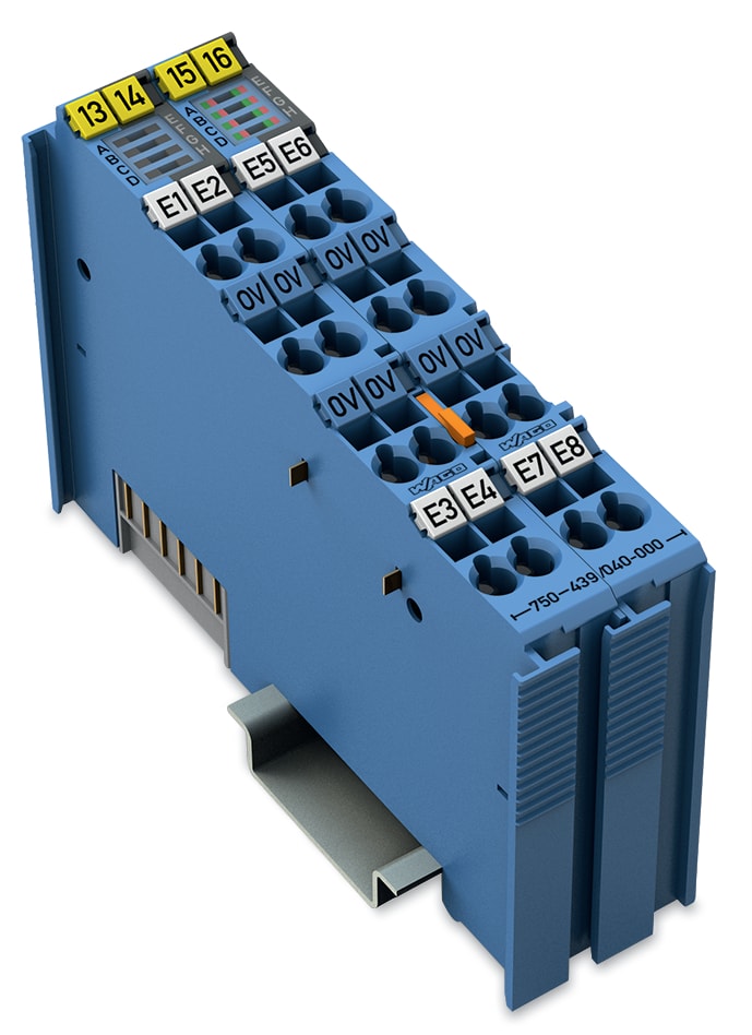 WAGO ELETTRONICA - Ingresso digitale a 8 canali.NAMUR.Sicurezza intrinseca.blu