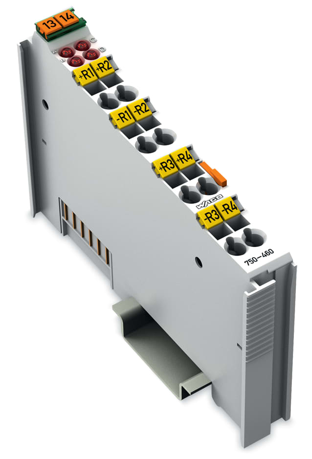 WAGO ELETTRONICA - Ingresso analogico a 4 canali.Per sensori di resistenza Pt100/RTD.grigio chiaro
