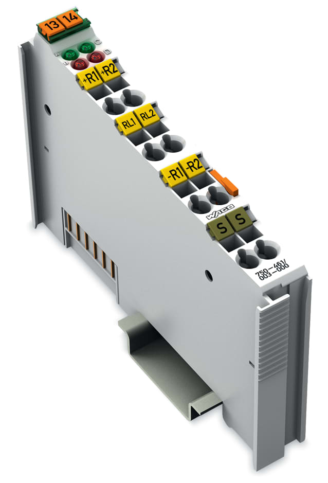 WAGO ELETTRONICA - Ingresso analogico a 2 canali.Per sensori di resistenza Pt100/RTD.Regolabile.grigio chiaro