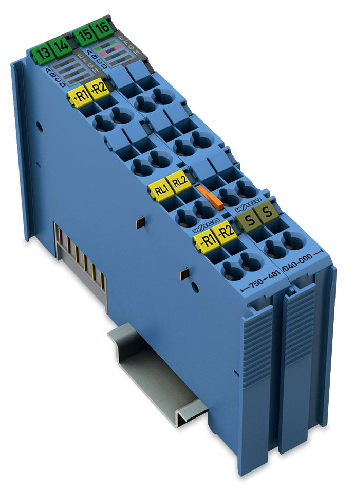 WAGO ELETTRONICA - Ingresso analogico a 2 canali.Misurazione resistenza.Sicurezza intrinseca.blu