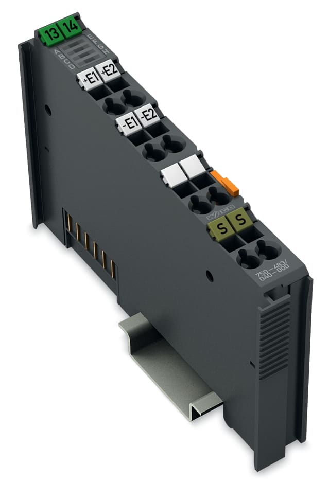 WAGO ELETTRONICA - Ingresso analogico a 2 canali.0 - 30 V DC.Ingresso differenziale.grigio scuro 750-483/040-000