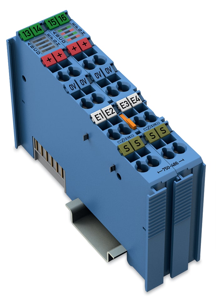 WAGO ELETTRONICA - Ingresso analogico a 4 canali.0/4 - 20 mA.Single-ended.blu