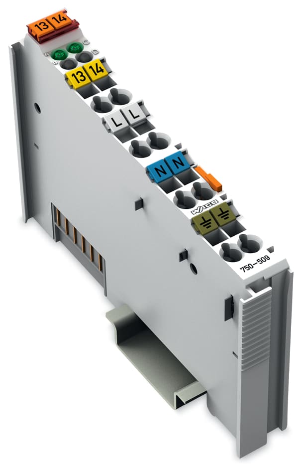 WAGO ELETTRONICA - Uscita digitale a 2 canali.230 V AC.0,3 A.grigio chiaro