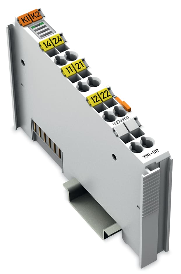 WAGO ELETTRONICA - Uscita relè a 2 canali.250 V AC.1 A.grigio chiaro
