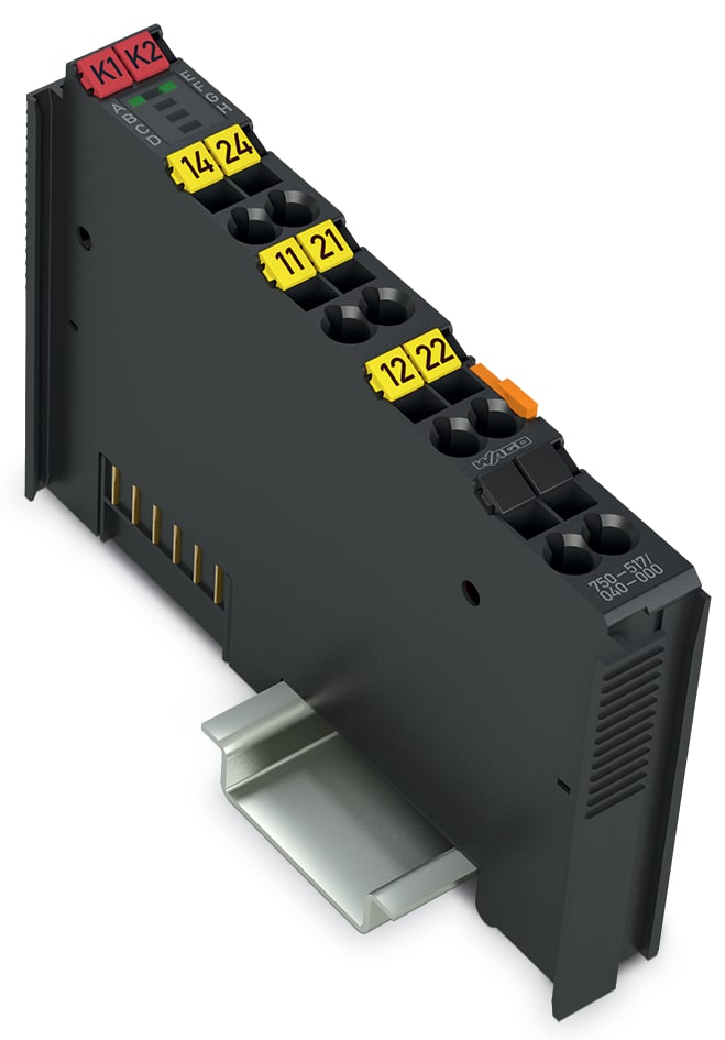 WAGO ELETTRONICA - Uscita relè a 2 canali.250 V AC.1 A.grigio scuro